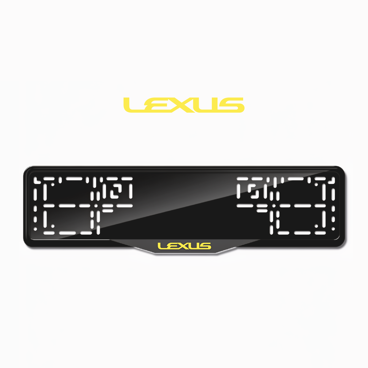 Cadres de plaque d'immatriculation Lexus - Jaune - SATIN