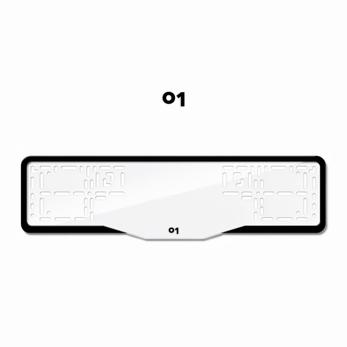 Cadres de plaque d'immatriculation Lynk & Co 01 - Noir - GLASS