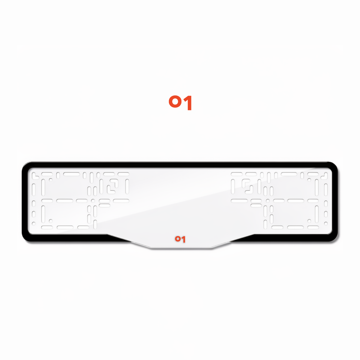Cadres de plaque d'immatriculation Lynk & Co 01 - Rouge - GLASS