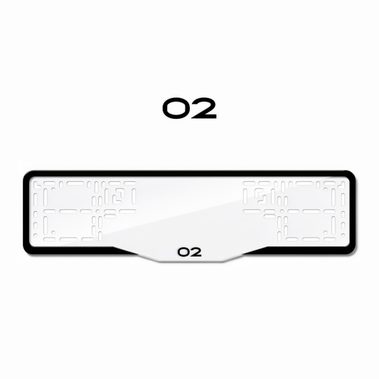 Cadres de plaque d'immatriculation Lynk & Co 02 - Noir - GLASS