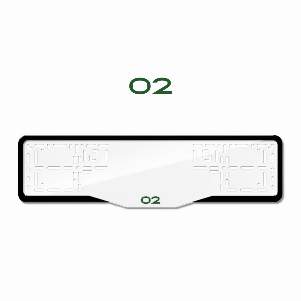 Cadres de plaque d'immatriculation Lynk & Co 02 - Vert - GLASS