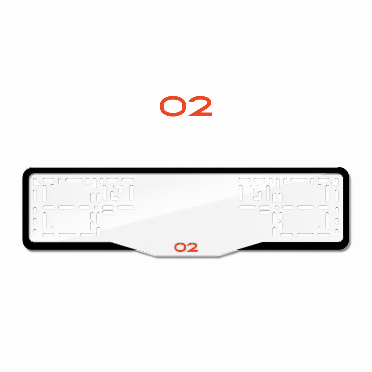 Cadres de plaque d'immatriculation Lynk & Co 02 - Rouge - GLASS
