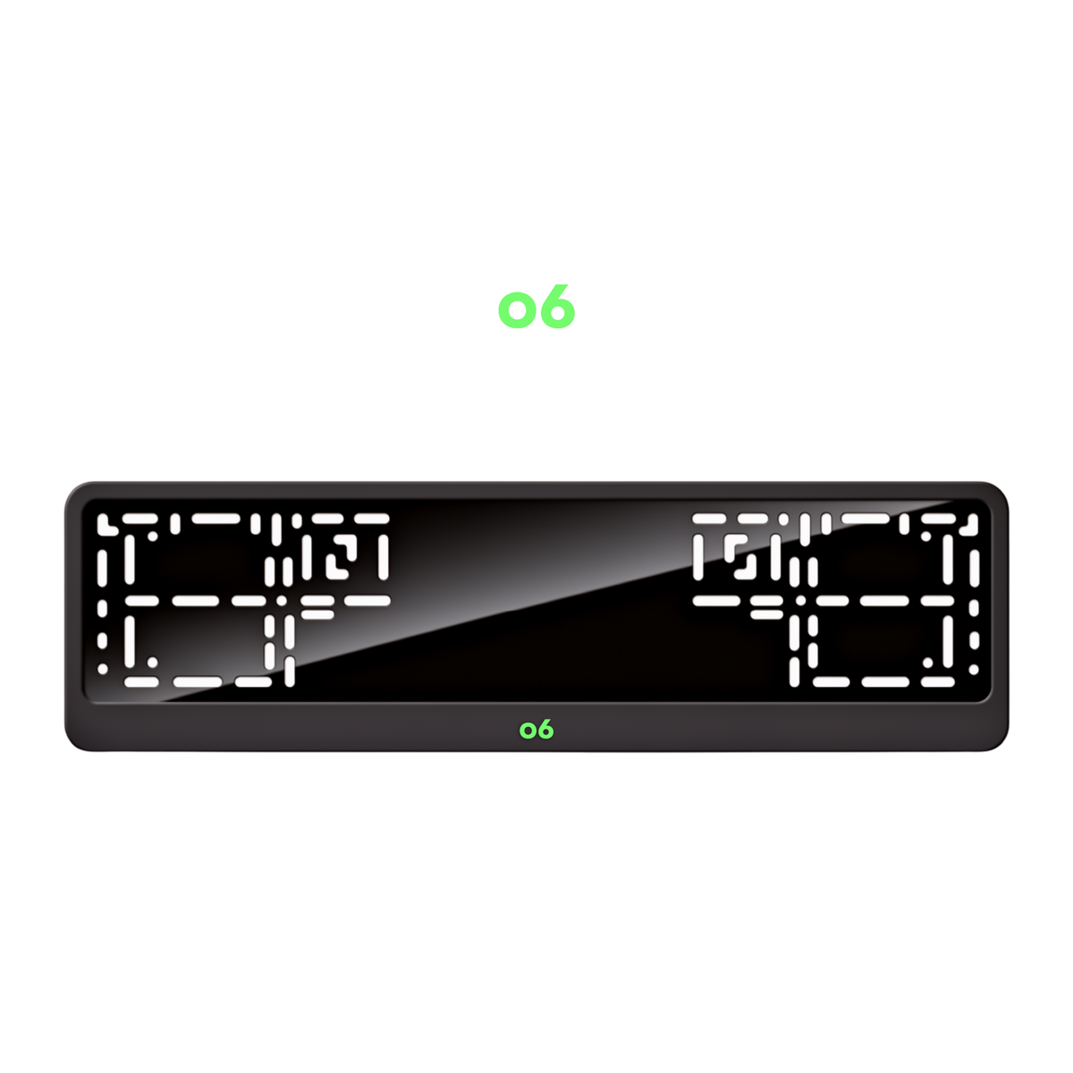 Cadres de plaque d'immatriculation Lynk & Co 06 - Vert néon - CLASSIC