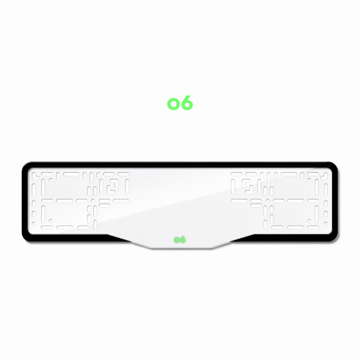 Cadres de plaque d'immatriculation Lynk & Co 06 - Vert néon - GLASS