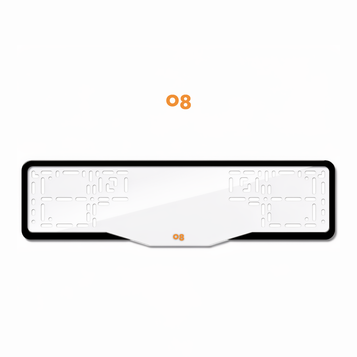 Cadres de plaque d'immatriculation Lynk & Co 08 - Orange Hermès - GLASS