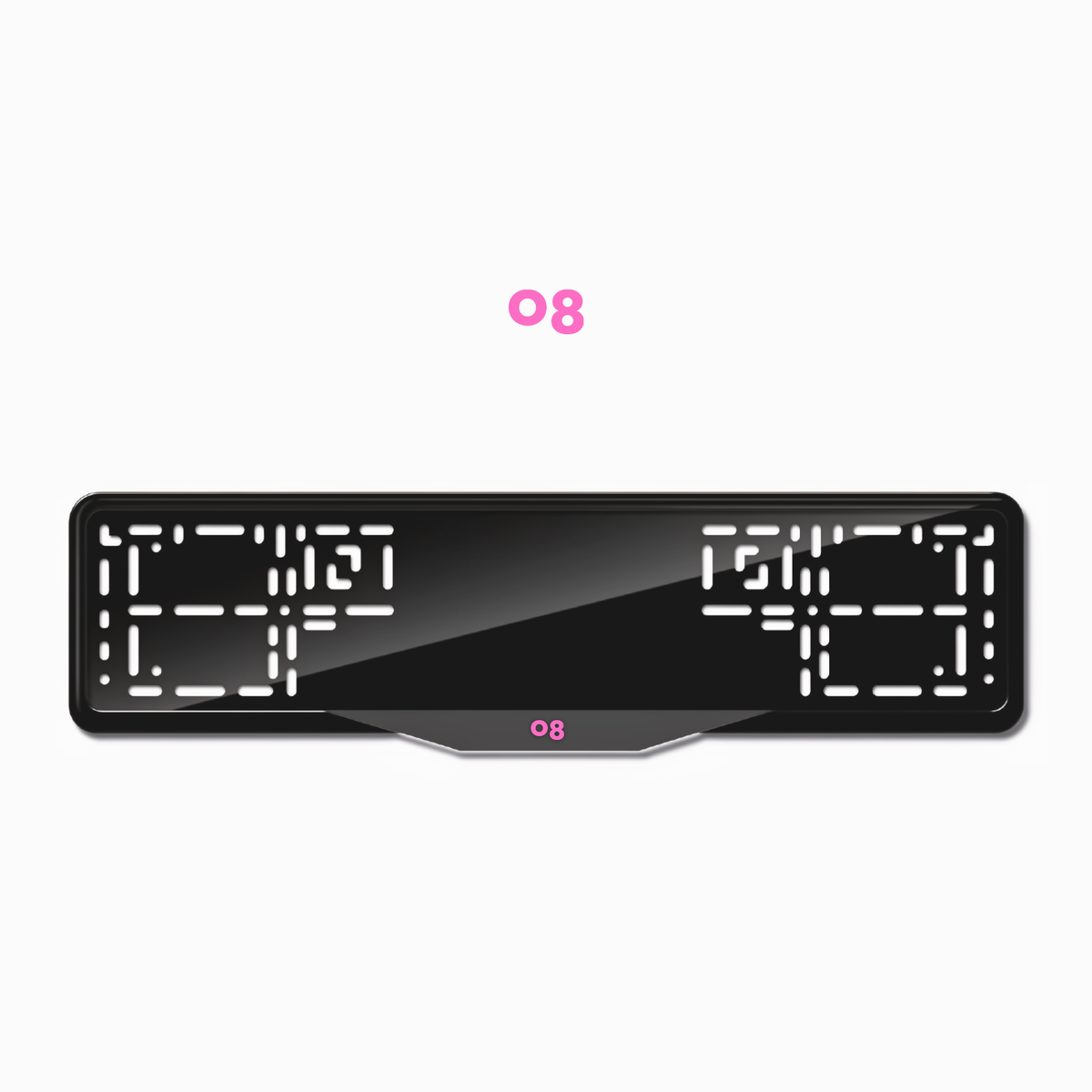 Cadres de plaque d'immatriculation Lynk & Co 08 - Rose - SATIN
