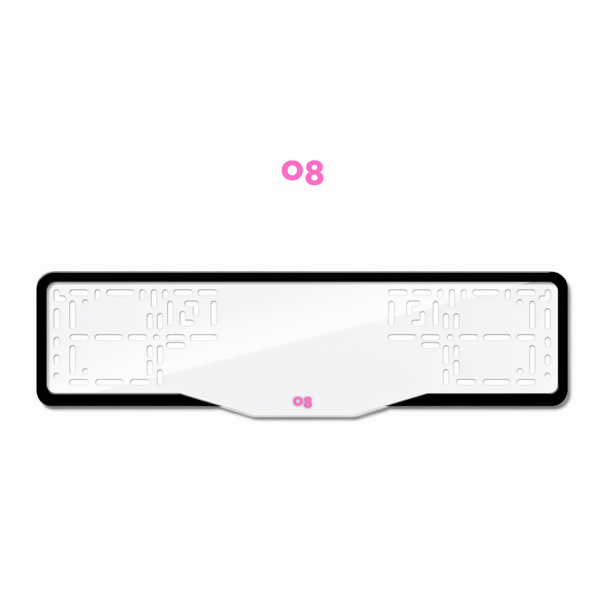 Cadres de plaque d'immatriculation Lynk & Co 08 - Rose - GLASS