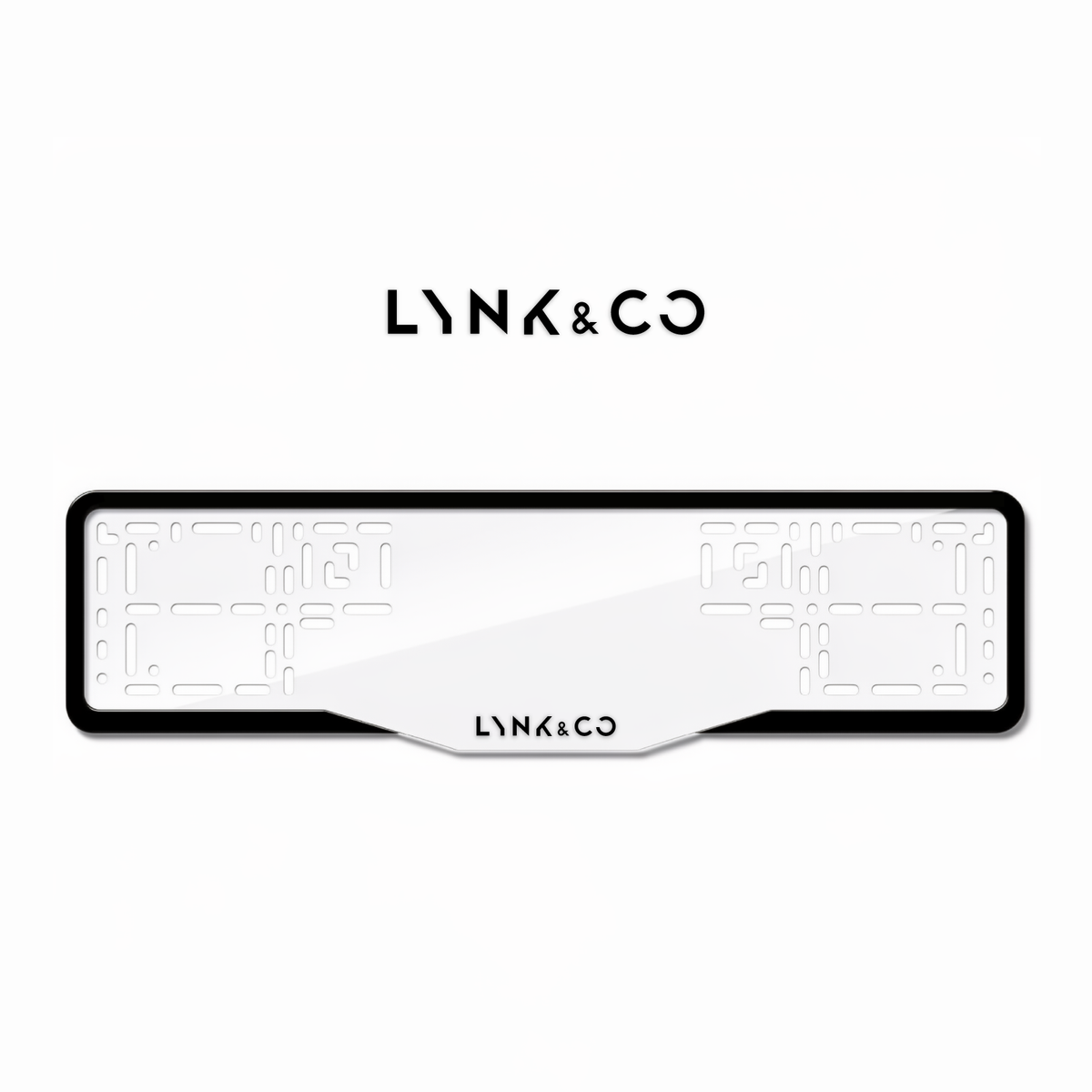 Cadres de plaque d'immatriculation Lynk & Co - Noir - GLASS