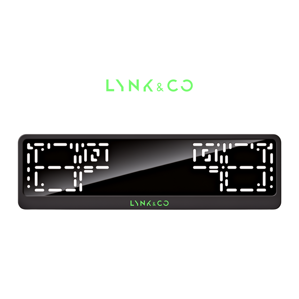 Cadres de plaque d'immatriculation Lynk & Co - Vert néon - CLASSIC