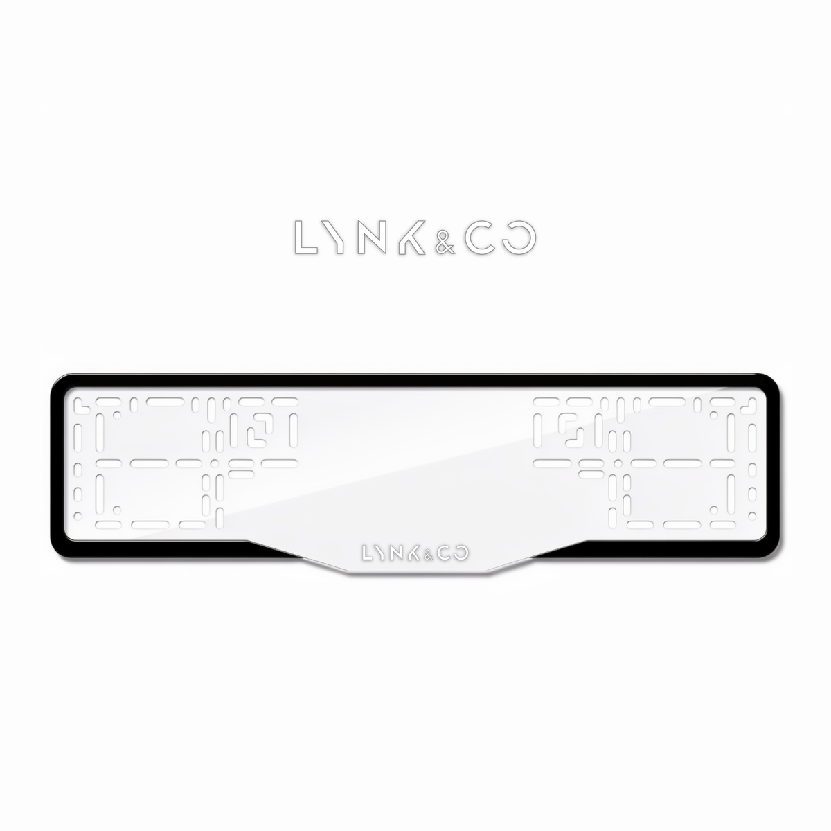 Cadres de plaque d'immatriculation Lynk & Co - Blanc - GLASS