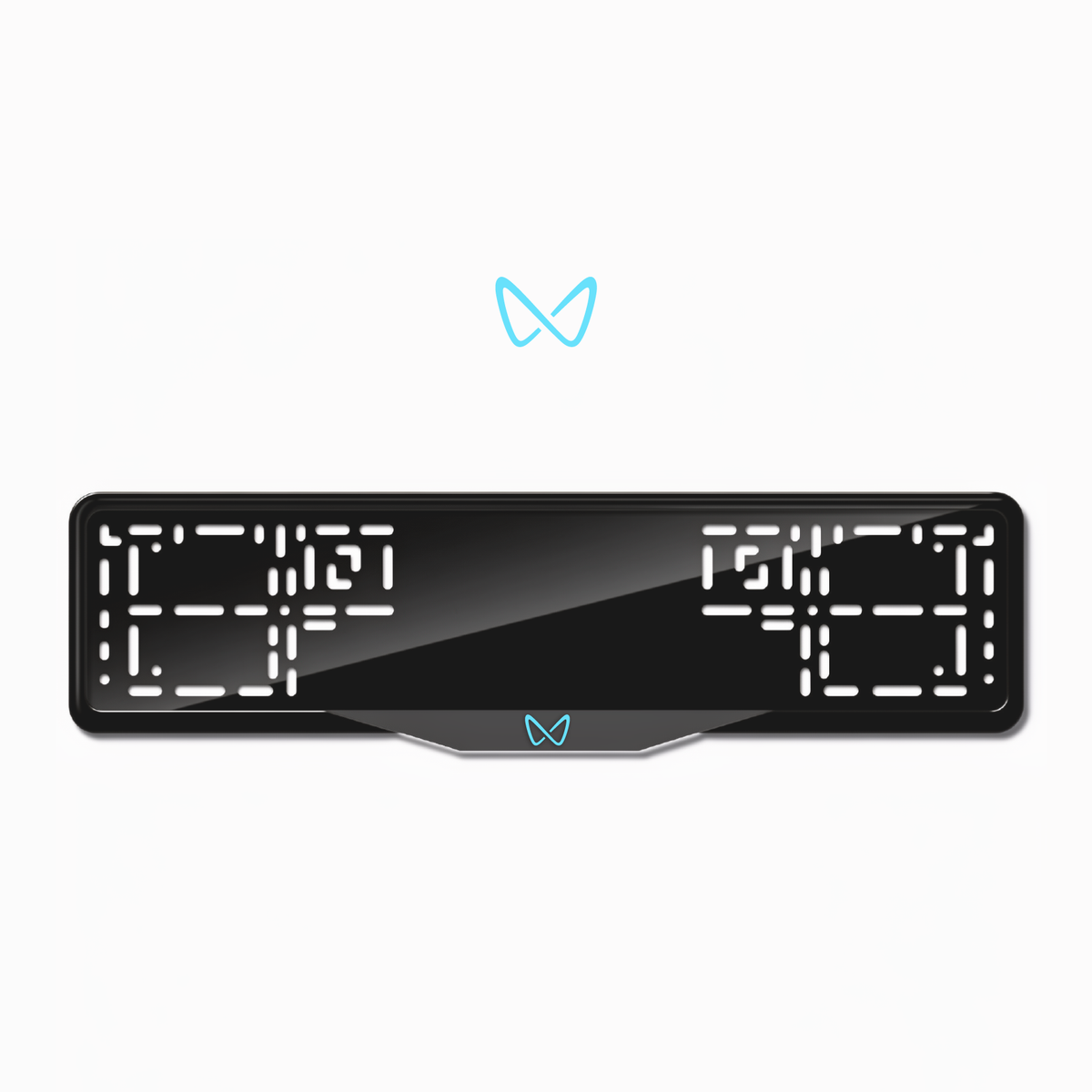 Cadres de plaque d'immatriculation Mahindra Logo - Bleu Tiffany - SATIN