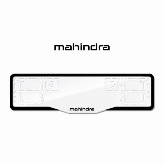 Cadres de plaque d'immatriculation Mahindra - Noir - GLASS