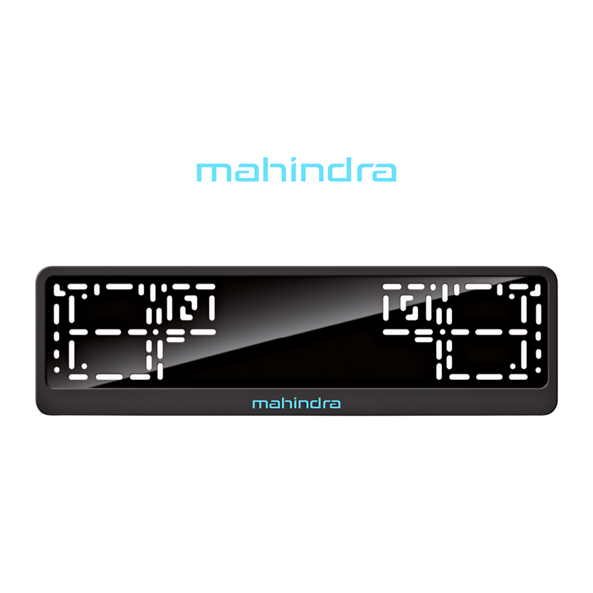 Cadres de plaque d'immatriculation Mahindra - Bleu Tiffany - CLASSIC