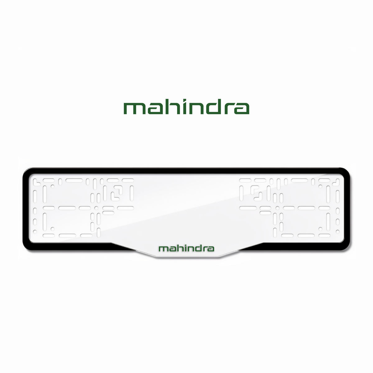Cadres de plaque d'immatriculation Mahindra - Vert - GLASS