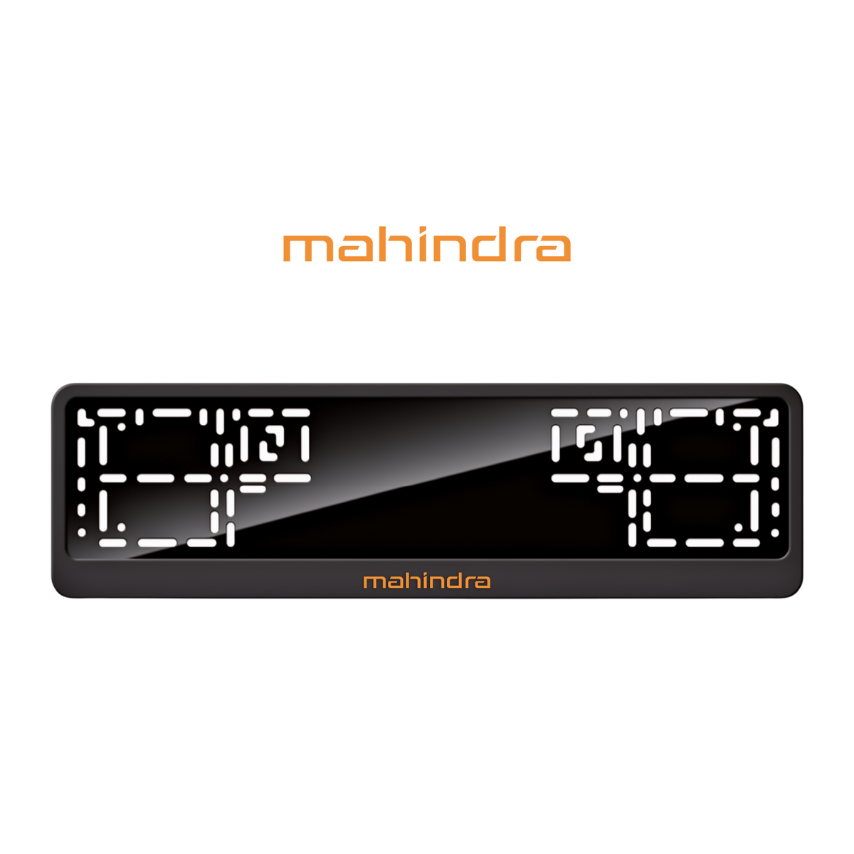 Cadres de plaque d'immatriculation Mahindra - Orange Hermès - CLASSIC
