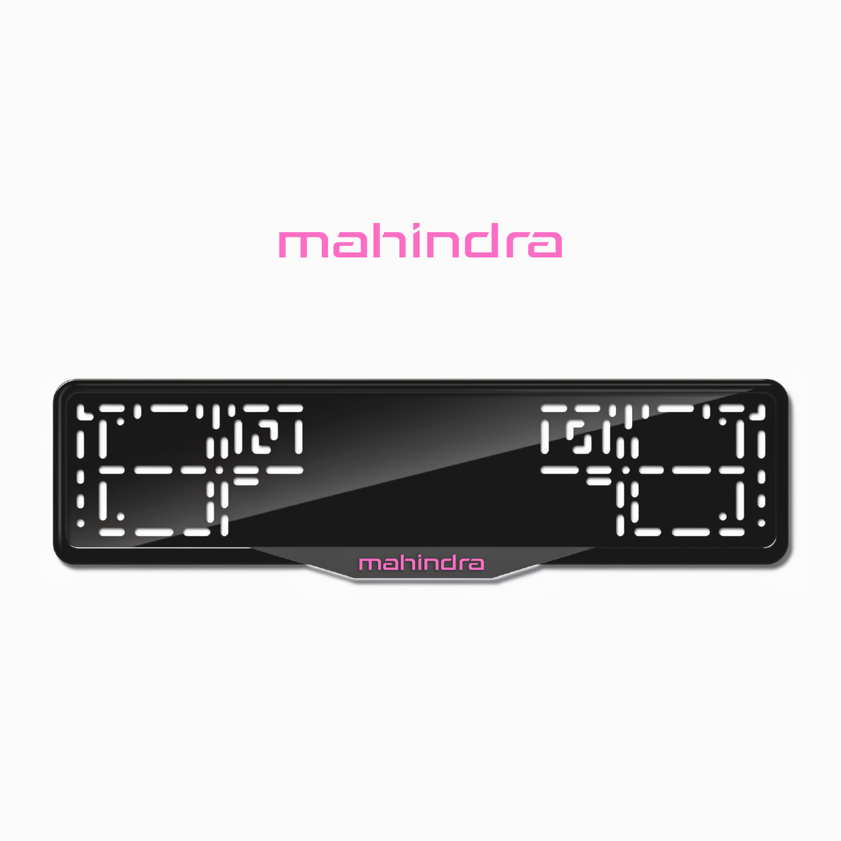 Cadres de plaque d'immatriculation Mahindra - Rose - SATIN