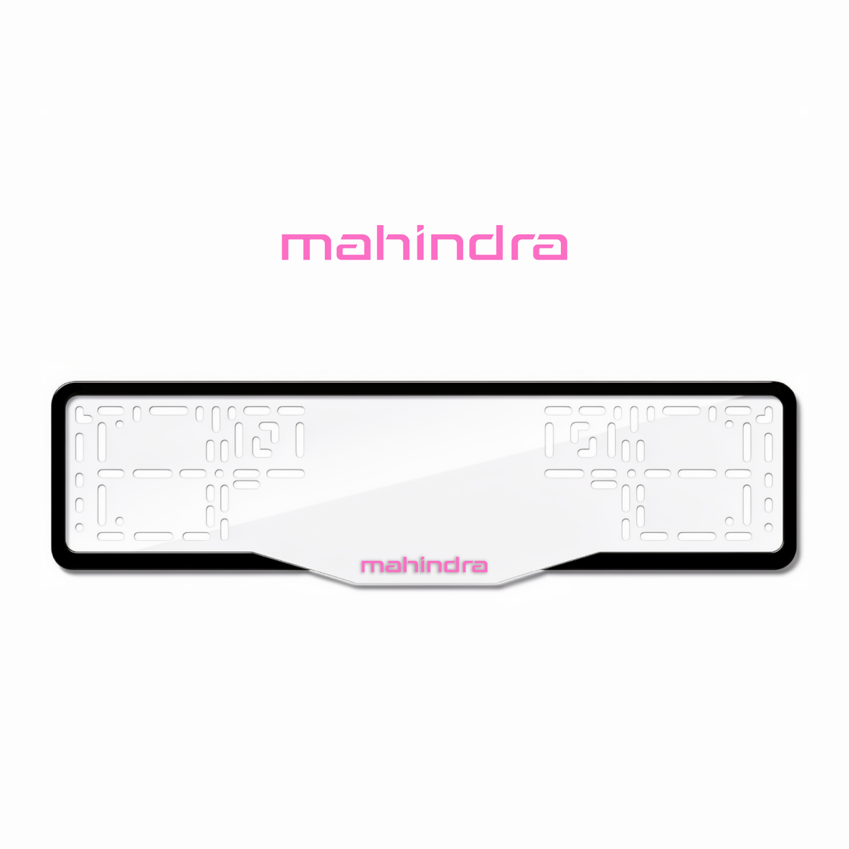 Cadres de plaque d'immatriculation Mahindra - Rose - GLASS