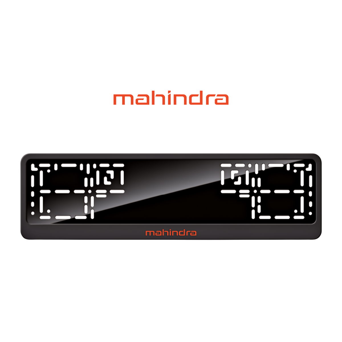 Cadres de plaque d'immatriculation Mahindra - Rouge - CLASSIC