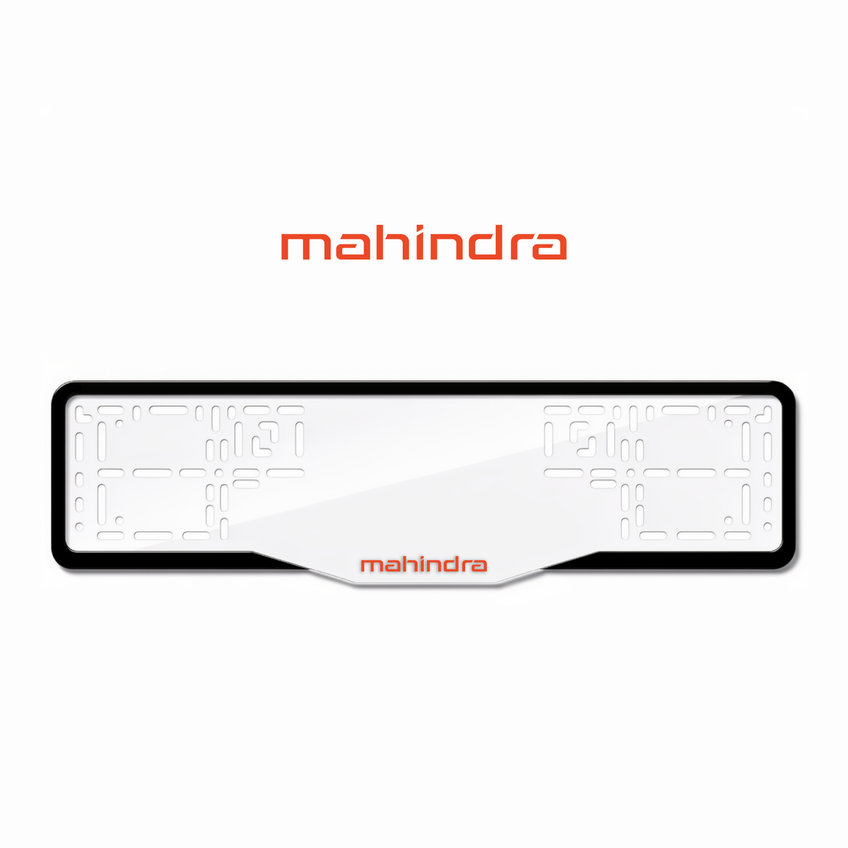 Cadres de plaque d'immatriculation Mahindra - Rouge - GLASS