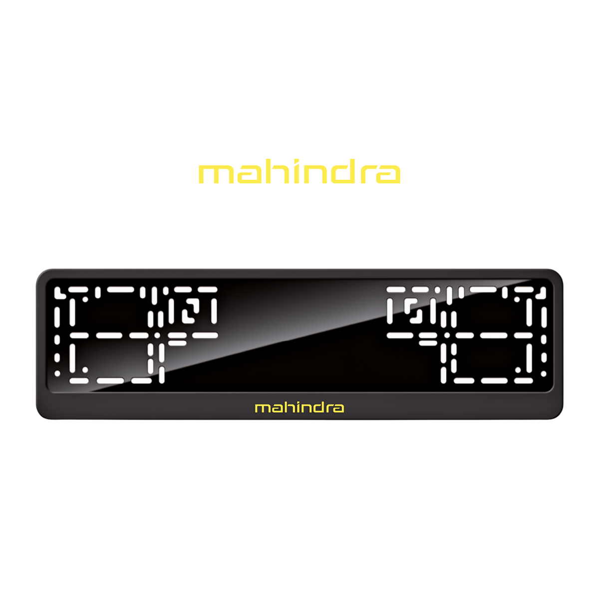Cadres de plaque d'immatriculation Mahindra - Jaune - CLASSIC