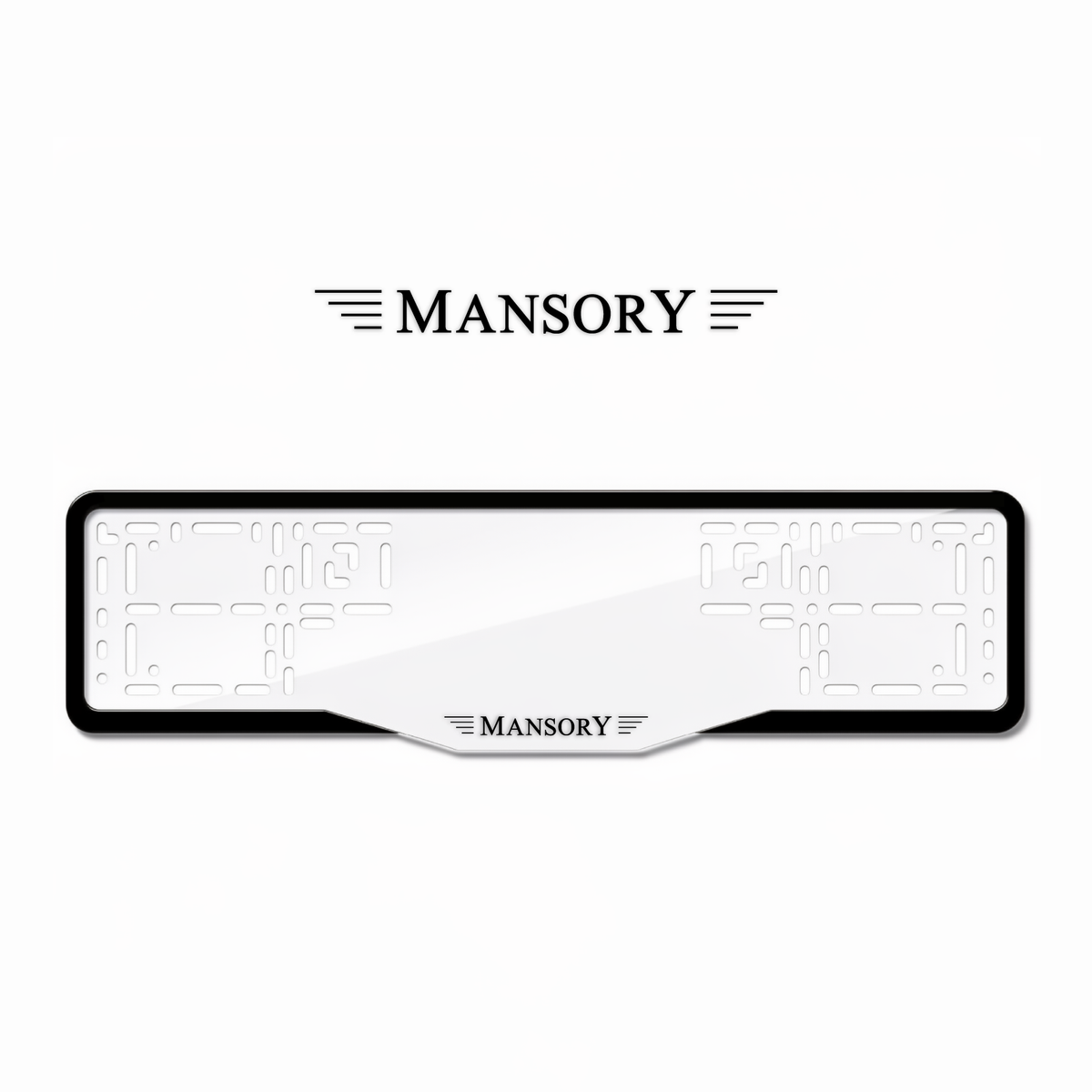 Cadres de plaque d'immatriculation Mansory - Noir - GLASS
