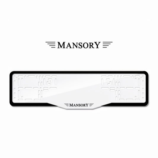 Cadres de plaque d'immatriculation Mansory - Noir - GLASS