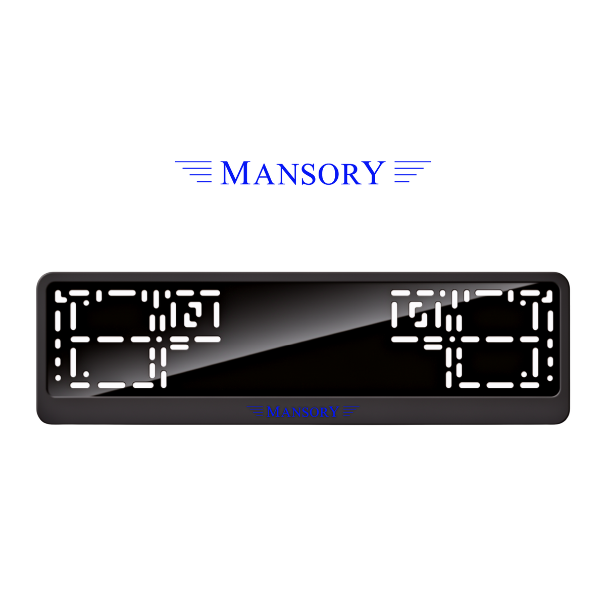 Cadres de plaque d'immatriculation Mansory - Bleu - CLASSIC