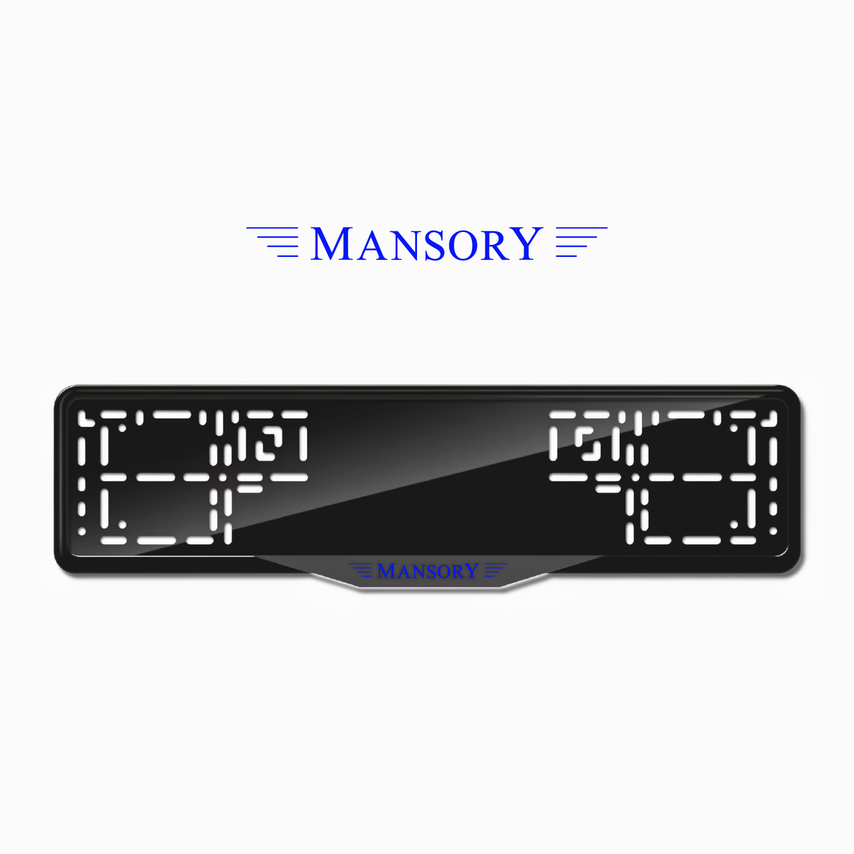 Cadres de plaque d'immatriculation Mansory - Bleu - SATIN