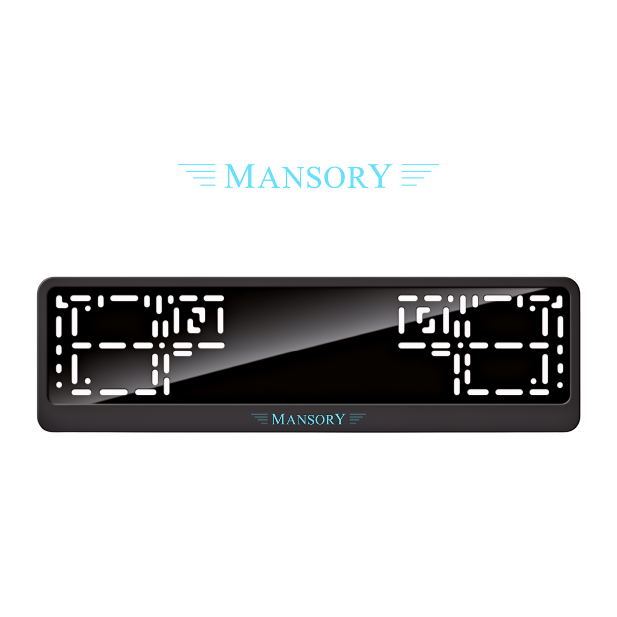 Cadres de plaque d'immatriculation Mansory - Bleu Tiffany - CLASSIC