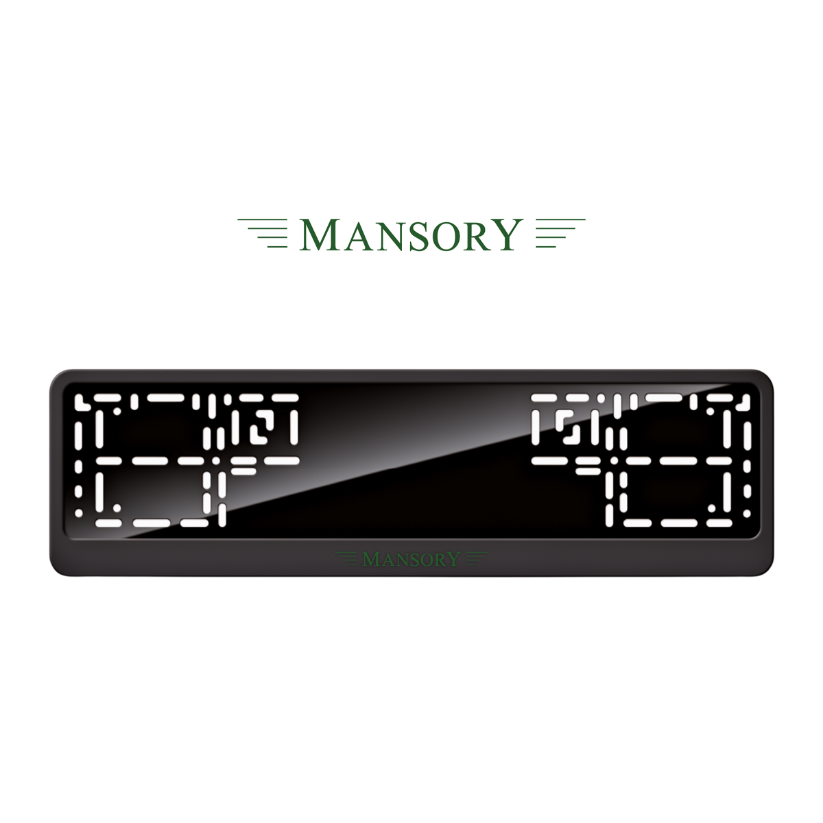 Cadres de plaque d'immatriculation Mansory - Vert - CLASSIC