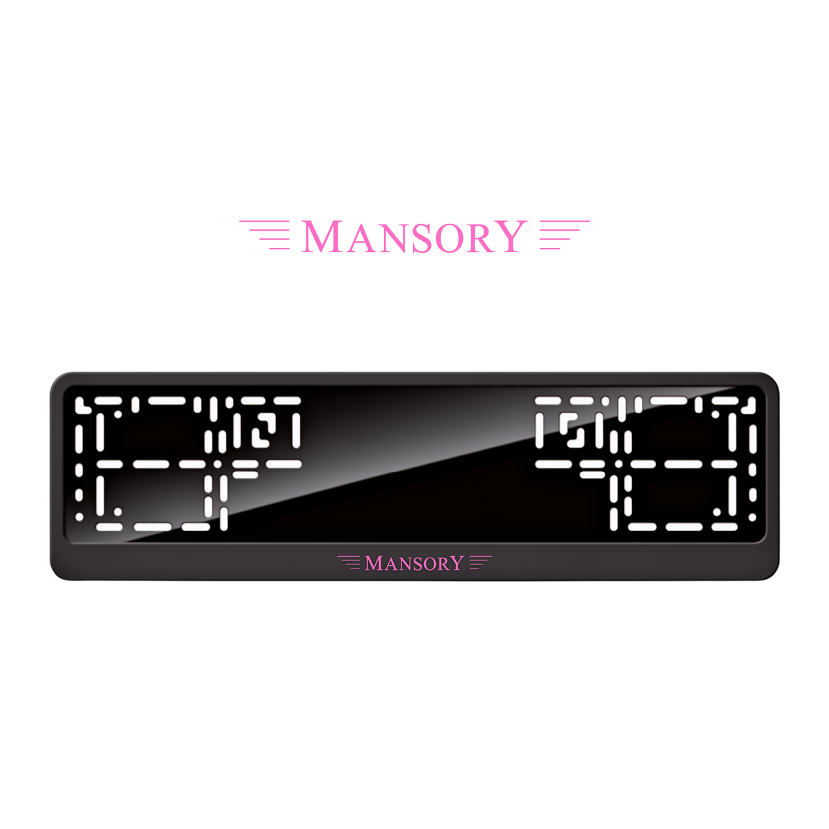 Cadres de plaque d'immatriculation Mansory - Rose - CLASSIC