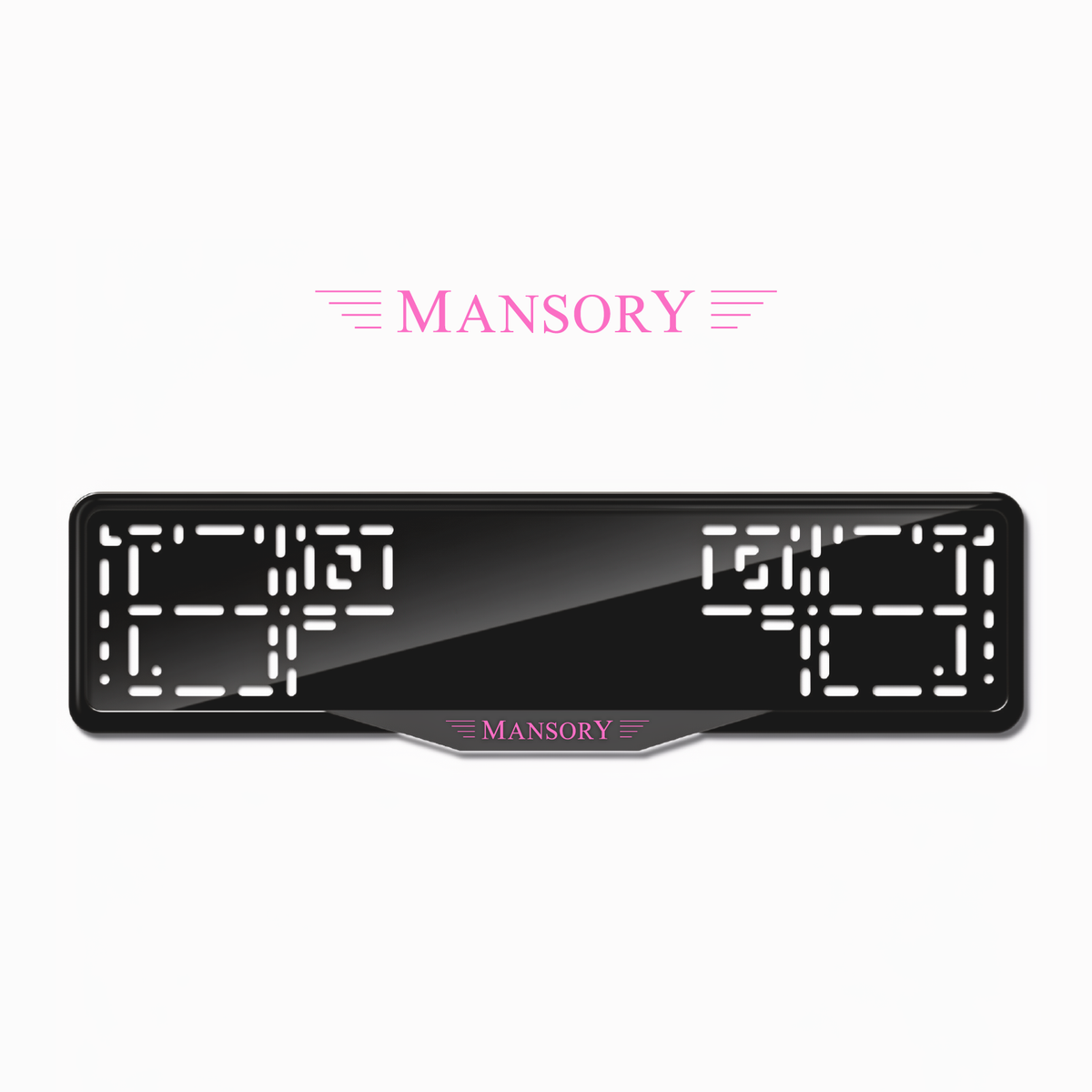 Cadres de plaque d'immatriculation Mansory - Rose - SATIN
