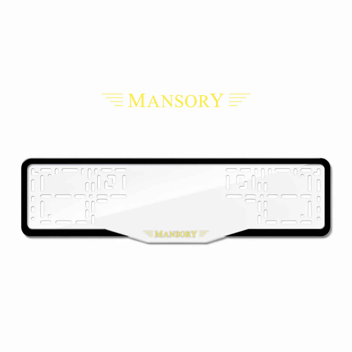 Cadres de plaque d'immatriculation Mansory - Jaune - GLASS