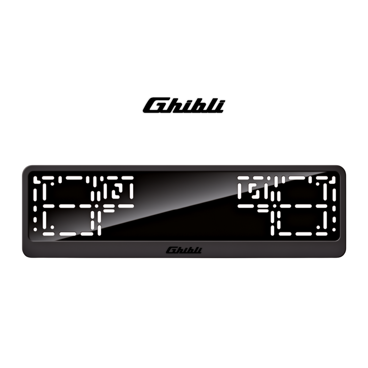 Cadres de plaque d'immatriculation Ghibli - Noir - CLASSIC