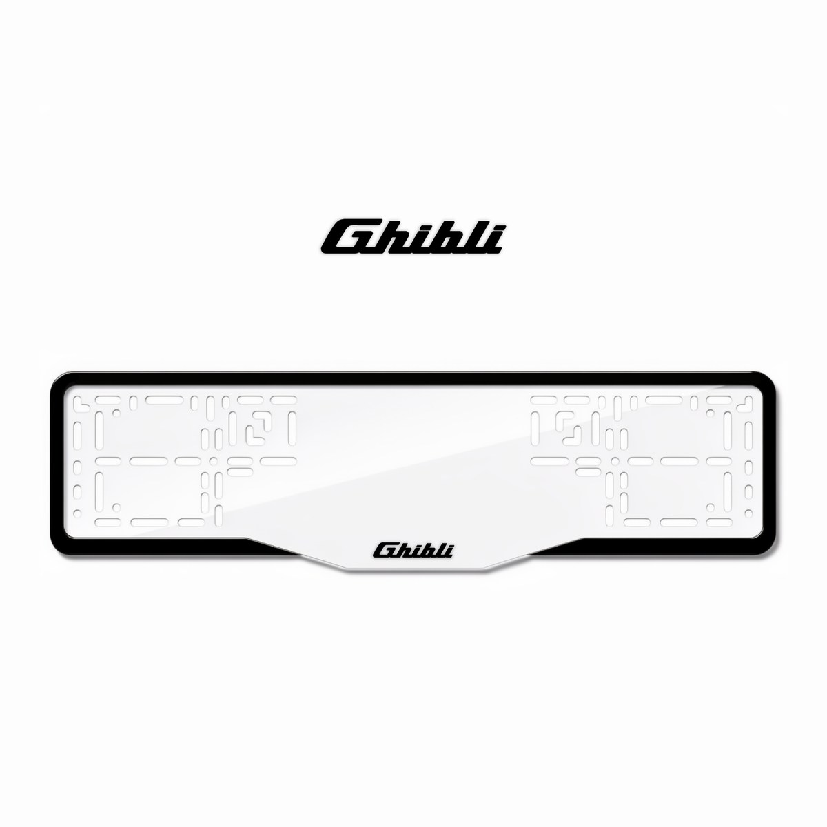 Cadres de plaque d'immatriculation Ghibli - Noir - GLASS