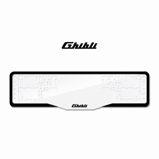 Cadres de plaque d'immatriculation Ghibli - Noir - GLASS