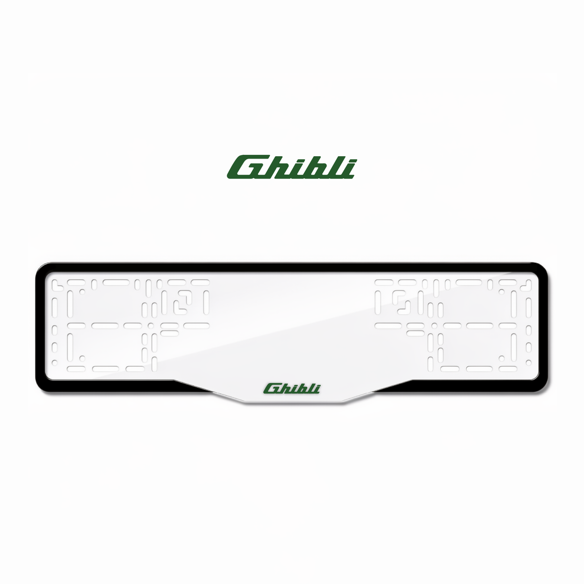 Cadres de plaque d'immatriculation Ghibli - Vert - GLASS