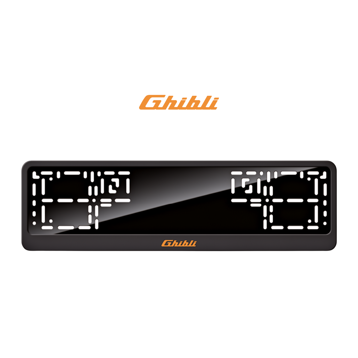 Cadres de plaque d'immatriculation Ghibli - Orange Hermès - CLASSIC