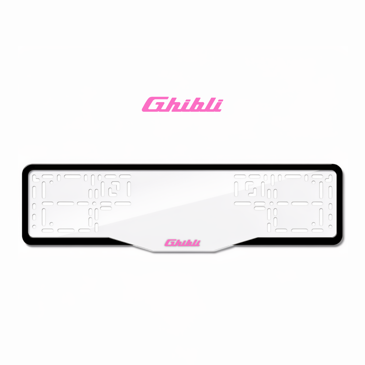 Cadres de plaque d'immatriculation Ghibli - Rose - GLASS