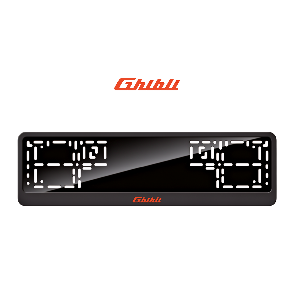 Cadres de plaque d'immatriculation Ghibli - Rouge - CLASSIC