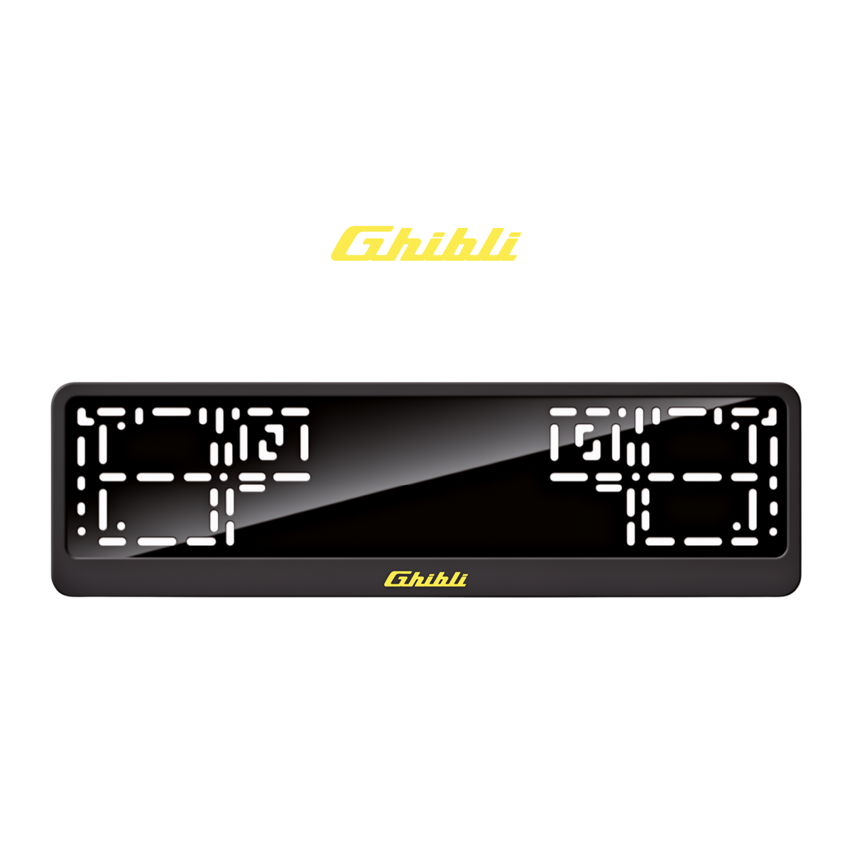 Cadres de plaque d'immatriculation Ghibli - Jaune - CLASSIC