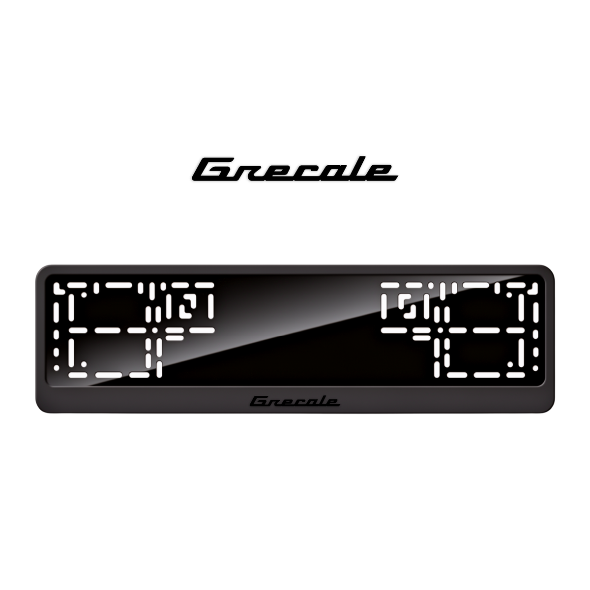Cadres de plaque d'immatriculation Grecale - Noir - CLASSIC