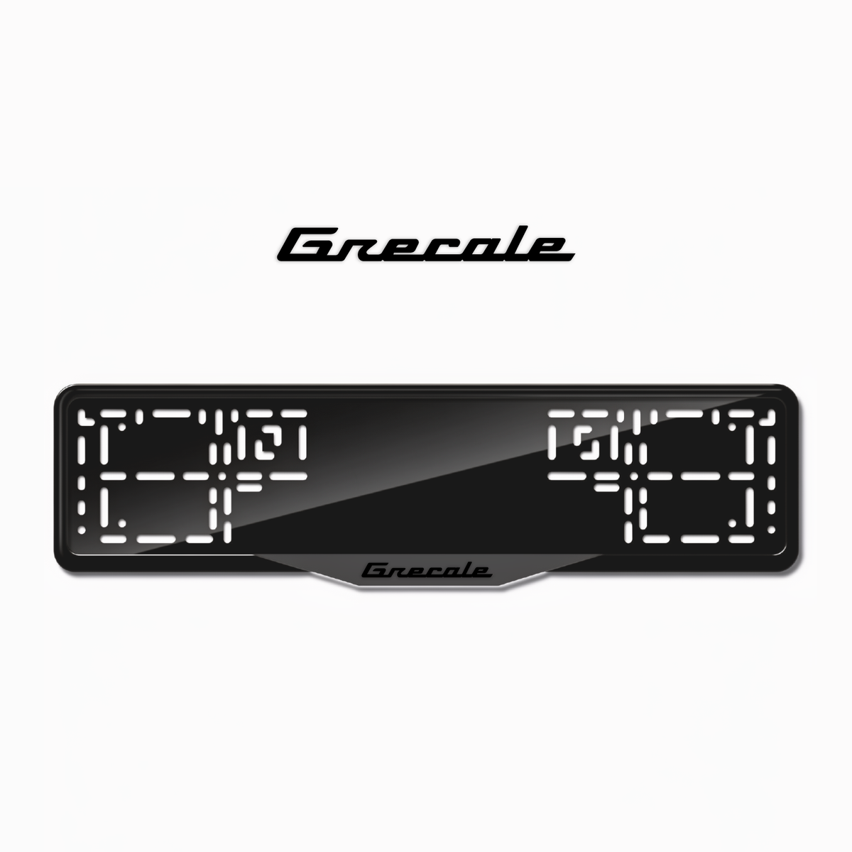 Cadres de plaque d'immatriculation Grecale - Noir - SATIN