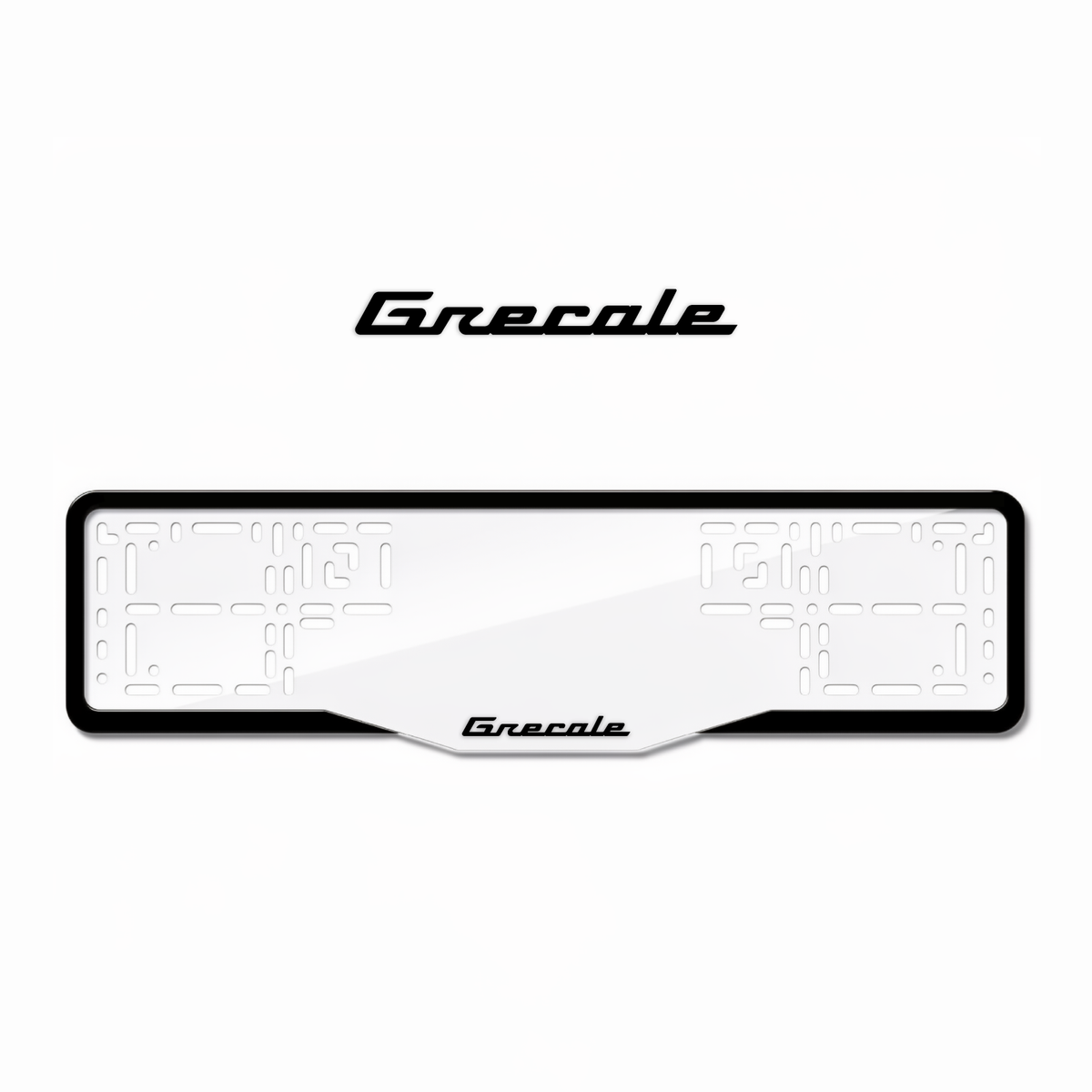 Cadres de plaque d'immatriculation Grecale - Noir - GLASS