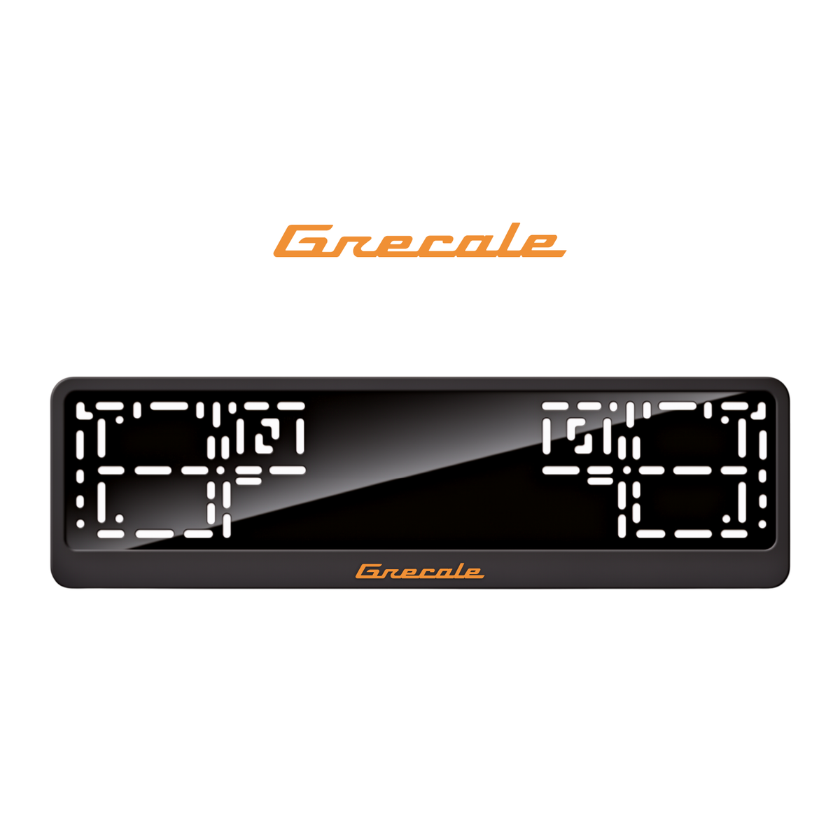 Cadres de plaque d'immatriculation Grecale - Orange Hermès - CLASSIC