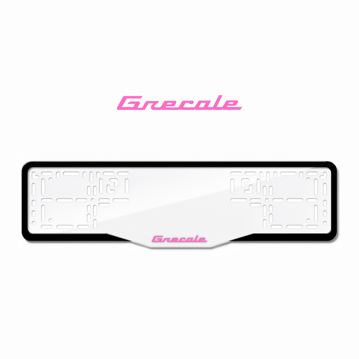 Cadres de plaque d'immatriculation Grecale - Rose - GLASS