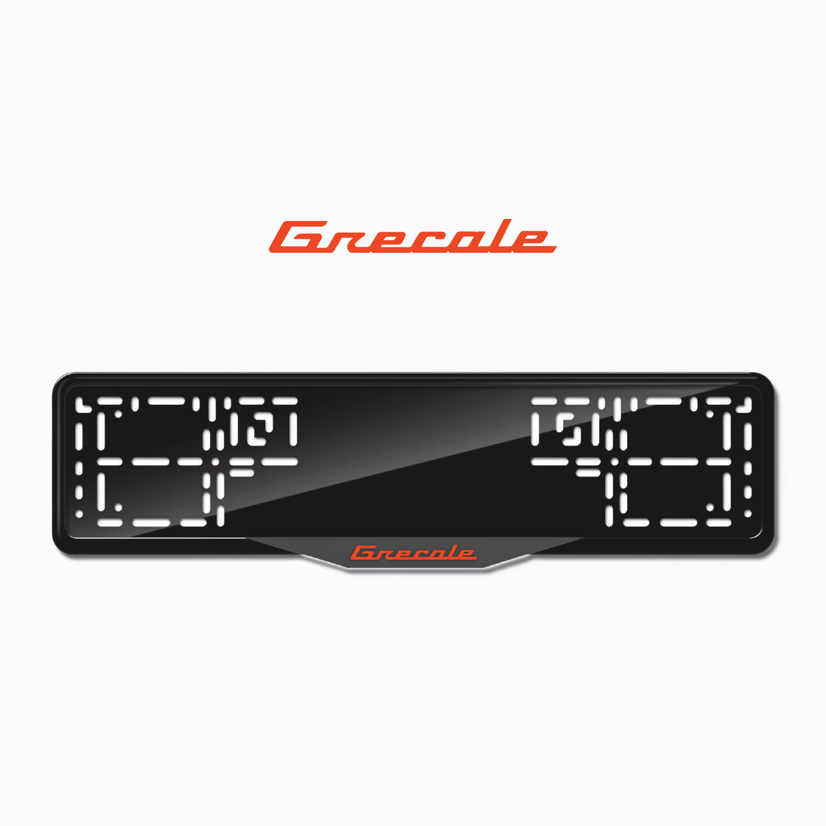 Cadres de plaque d'immatriculation Grecale - Rouge - SATIN