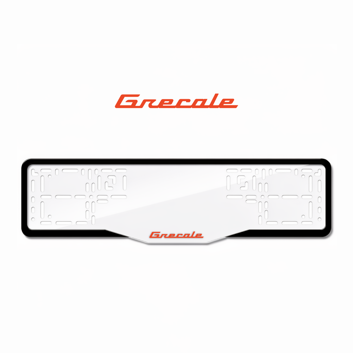 Cadres de plaque d'immatriculation Grecale - Rouge - GLASS