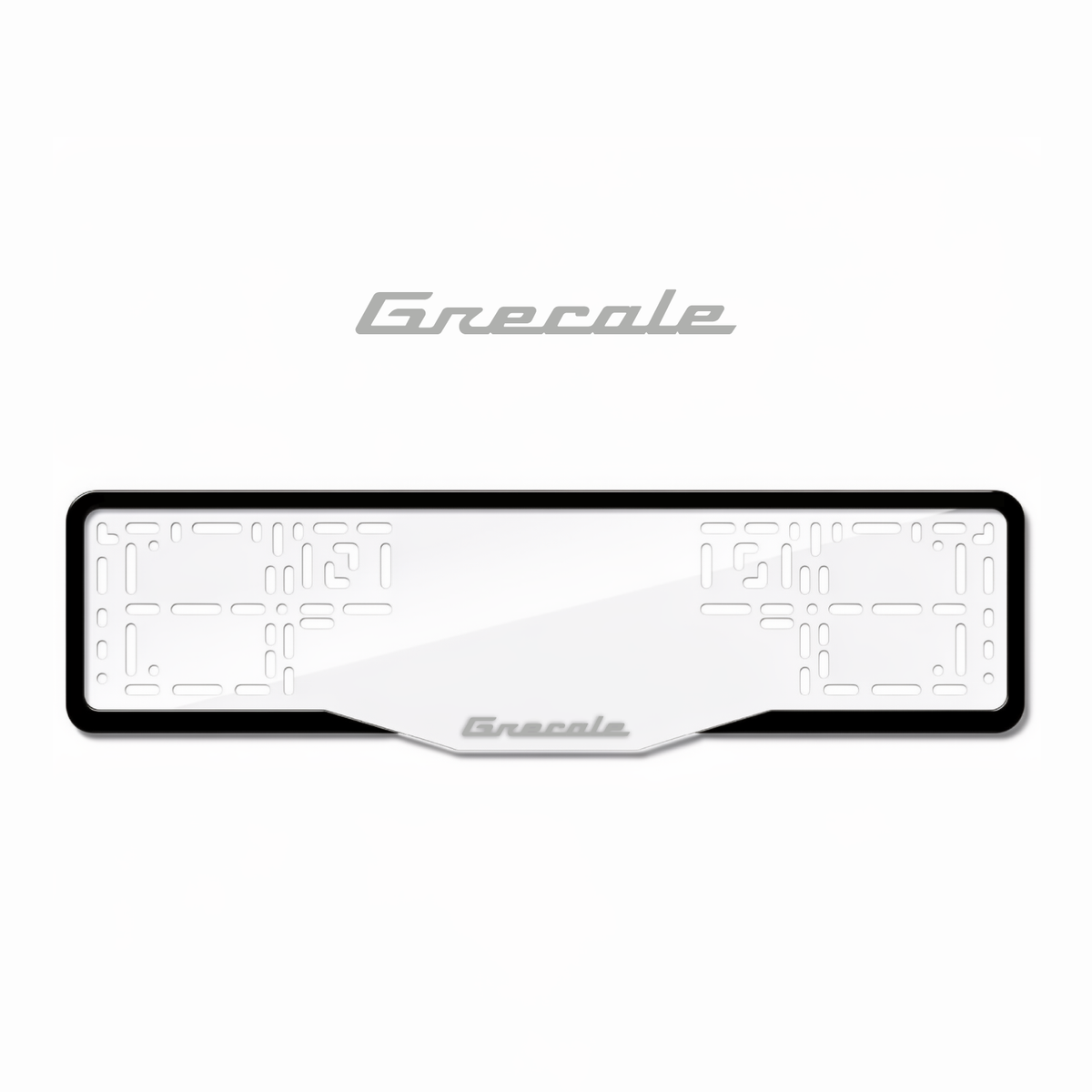 Cadres de plaque d'immatriculation Grecale - Gris - GLASS