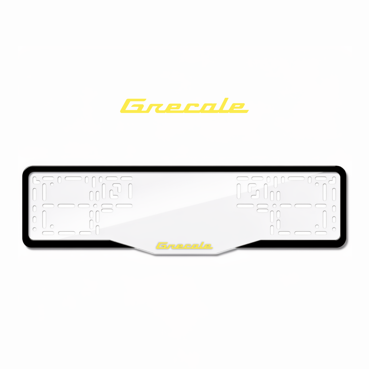 Cadres de plaque d'immatriculation Grecale - Jaune - GLASS